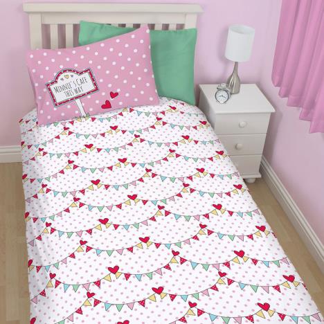 Minnie Mouse Cafe Reversible Single Duvet Cover Set Extra Image 1